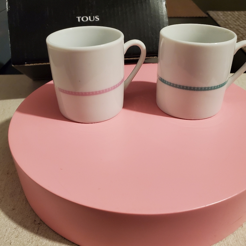 TOUS Mini Expresso Glass Cups. NEW. Authentic